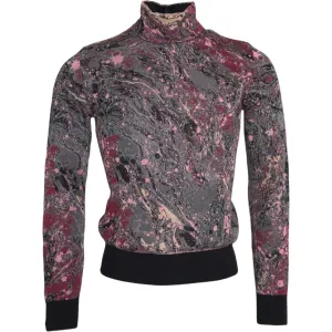 Dolce & Gabbana Multicolor Graphic Turtle Neck Men Sweater