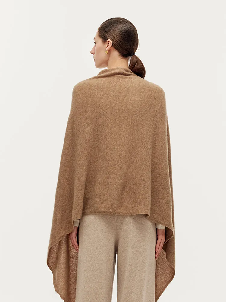 100% Cashmere Pullover Poncho Sweater