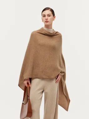 100% Cashmere Pullover Poncho Sweater