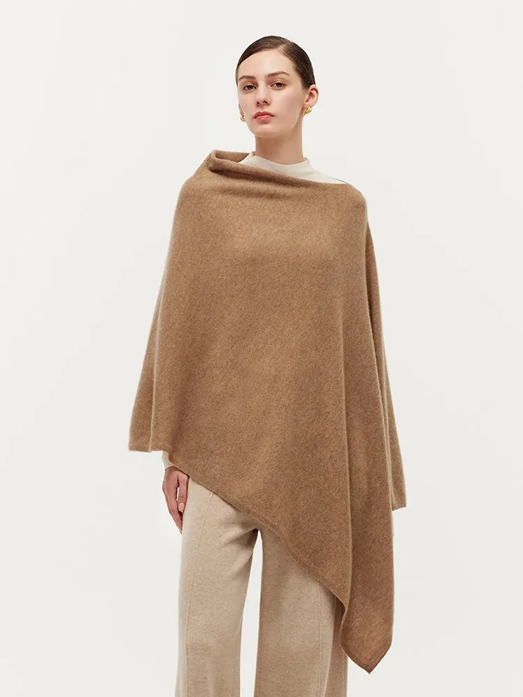 100% Cashmere Pullover Poncho Sweater