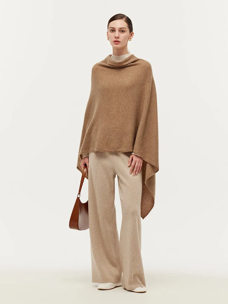 100% Cashmere Pullover Poncho Sweater