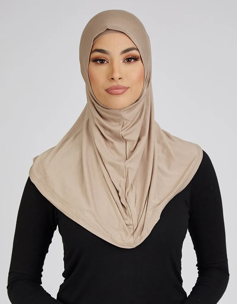 2 Piece Hijab Cap / Scarf - Light Shades