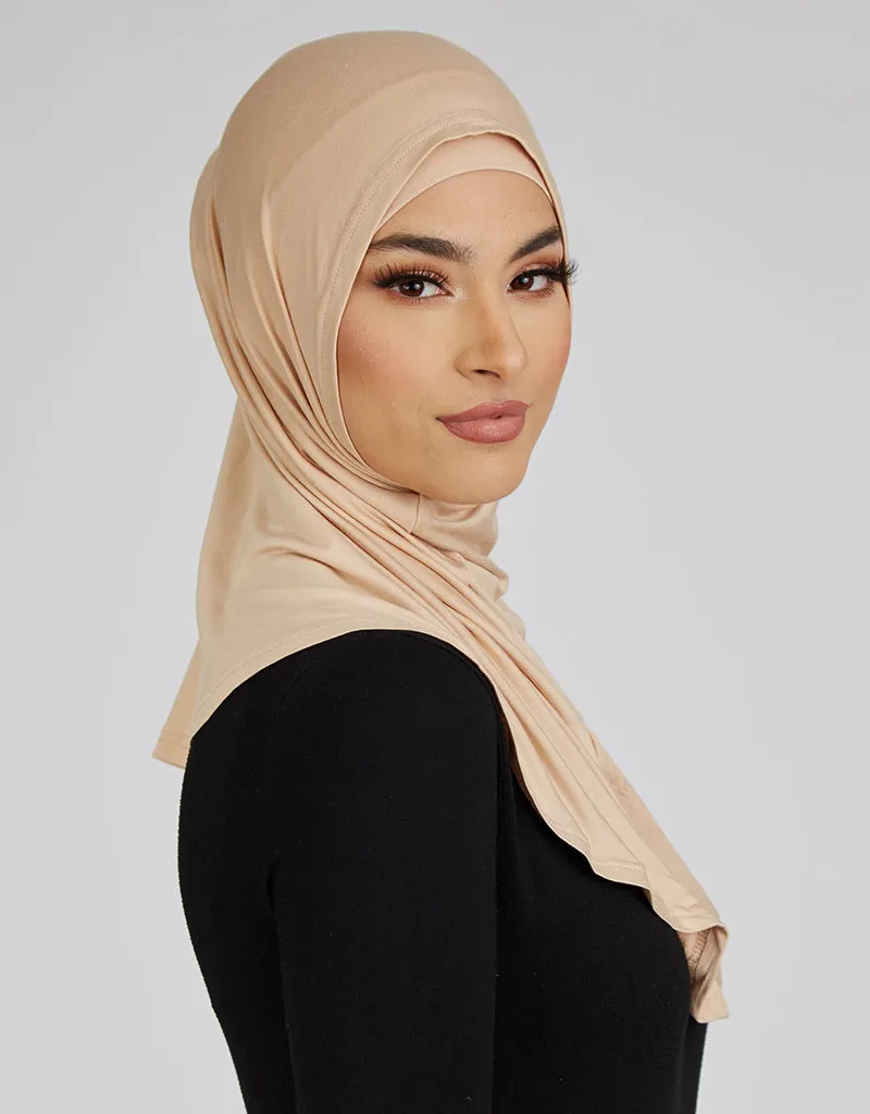 2 Piece Hijab Cap / Scarf - Light Shades