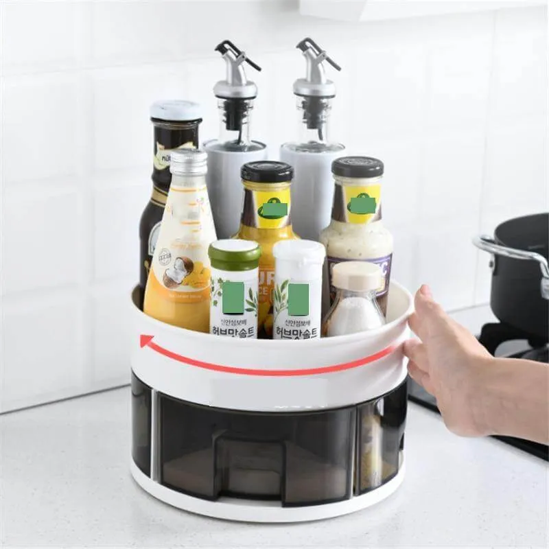 360 Rotating Lazy Kitchen Spice Rack Organizer