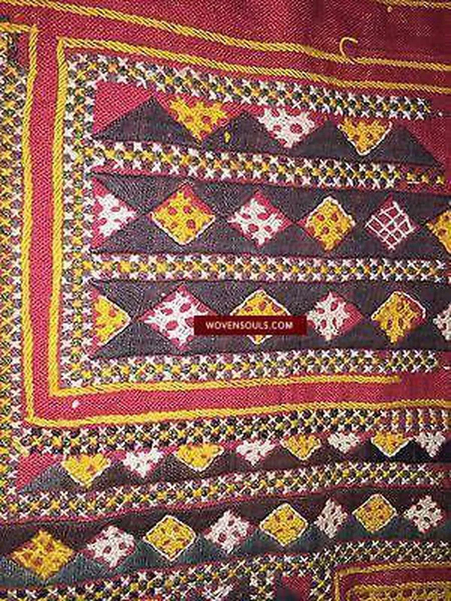 5156 SOLD Semi Antique Sind SIndh Thar Embroidery on Handwoven cotton