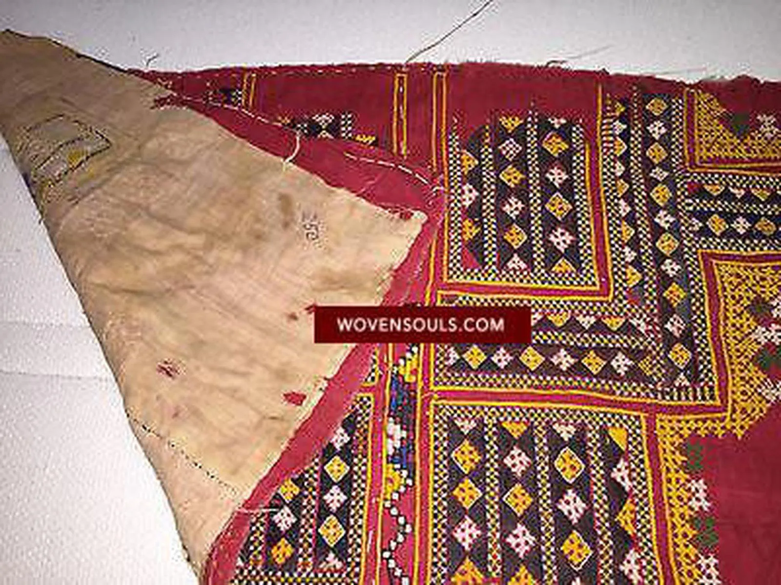 5156 SOLD Semi Antique Sind SIndh Thar Embroidery on Handwoven cotton