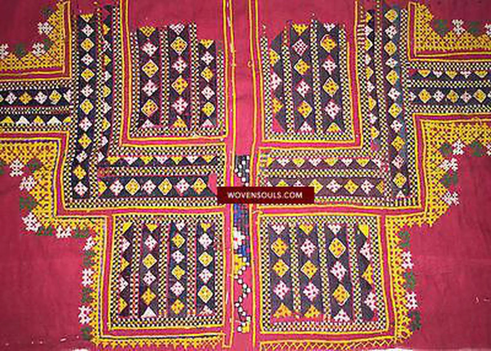 5156 SOLD Semi Antique Sind SIndh Thar Embroidery on Handwoven cotton