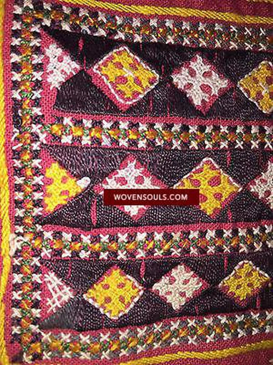 5156 SOLD Semi Antique Sind SIndh Thar Embroidery on Handwoven cotton