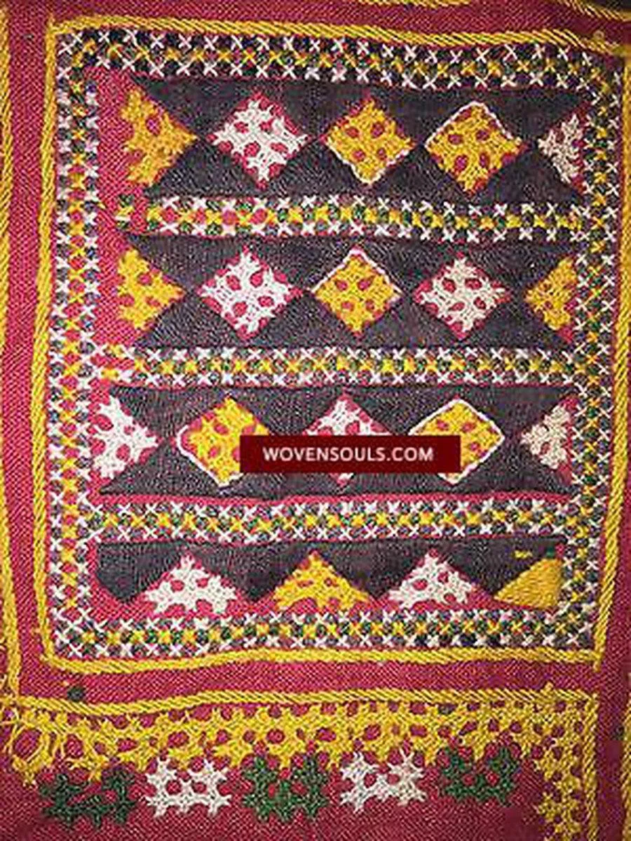 5156 SOLD Semi Antique Sind SIndh Thar Embroidery on Handwoven cotton