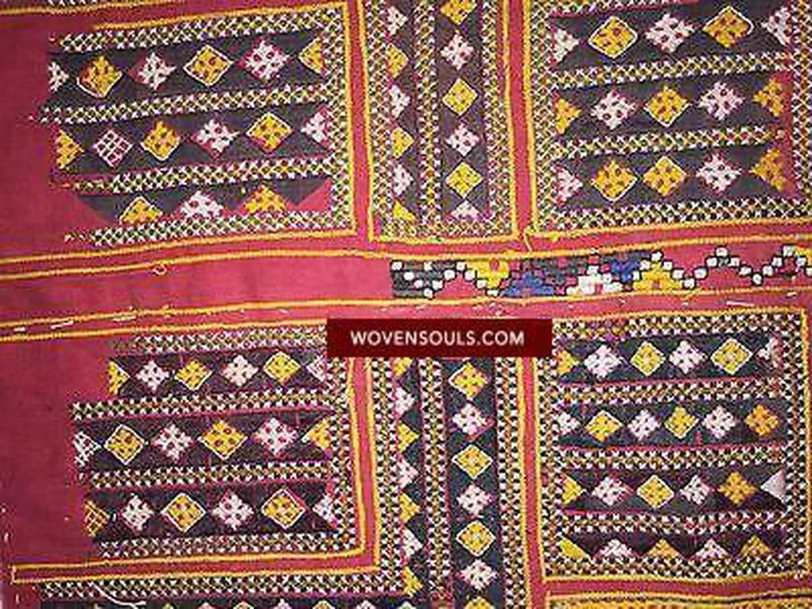 5156 SOLD Semi Antique Sind SIndh Thar Embroidery on Handwoven cotton