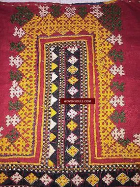 5156 SOLD Semi Antique Sind SIndh Thar Embroidery on Handwoven cotton