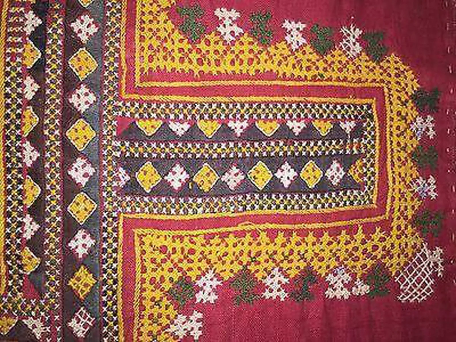 5156 SOLD Semi Antique Sind SIndh Thar Embroidery on Handwoven cotton