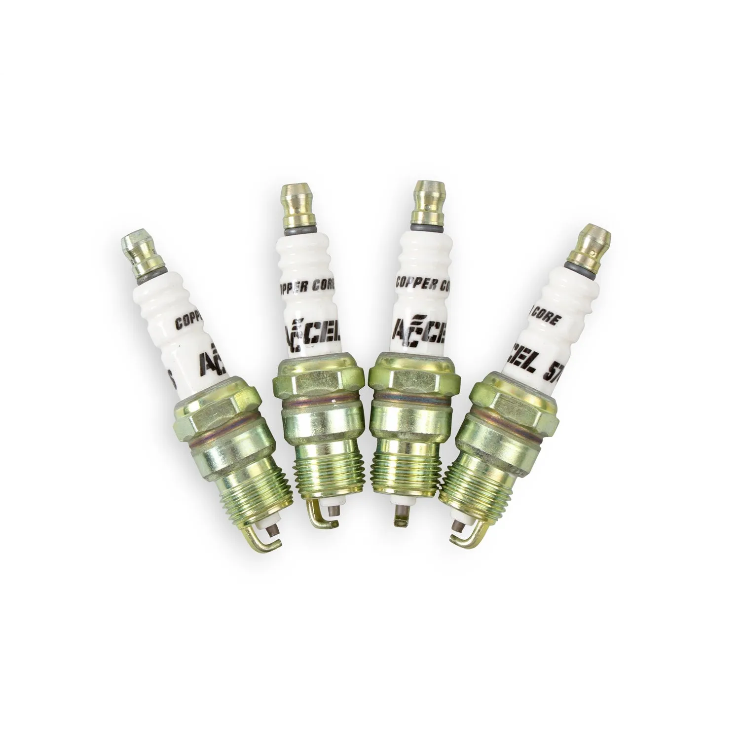 ACCEL Shorty Spark Plug - 14 mm Thread - 0.460 in R - Tapered Seat - Resistor - Set of 8 8198