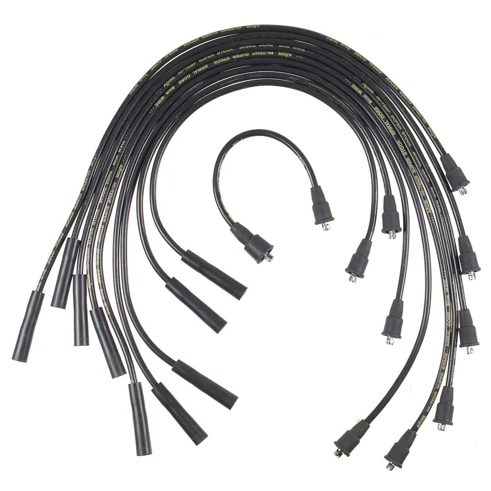 ACCEL Super Stock Spiral Core 8 mm Spark Plug Wire Set - Black - Factory Style Boots / Terminals - Chevy V8