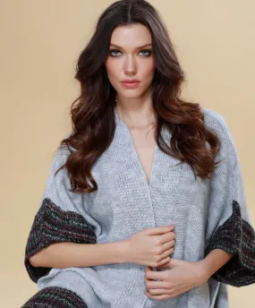 Alexia Open Tweed Poncho