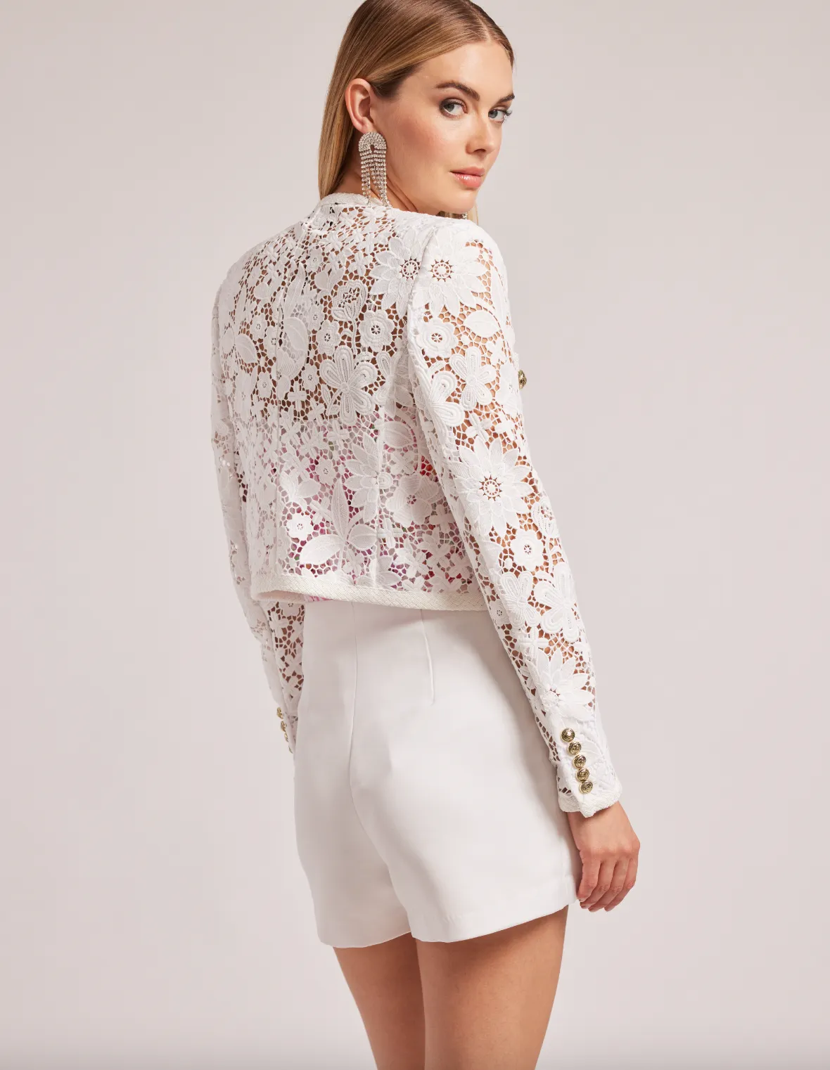 Amber Lace Jacket - White