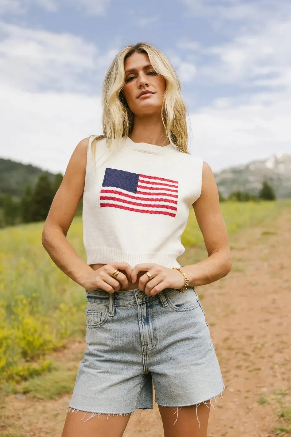 America The Beautiful Sweater Tank - FINAL SALE