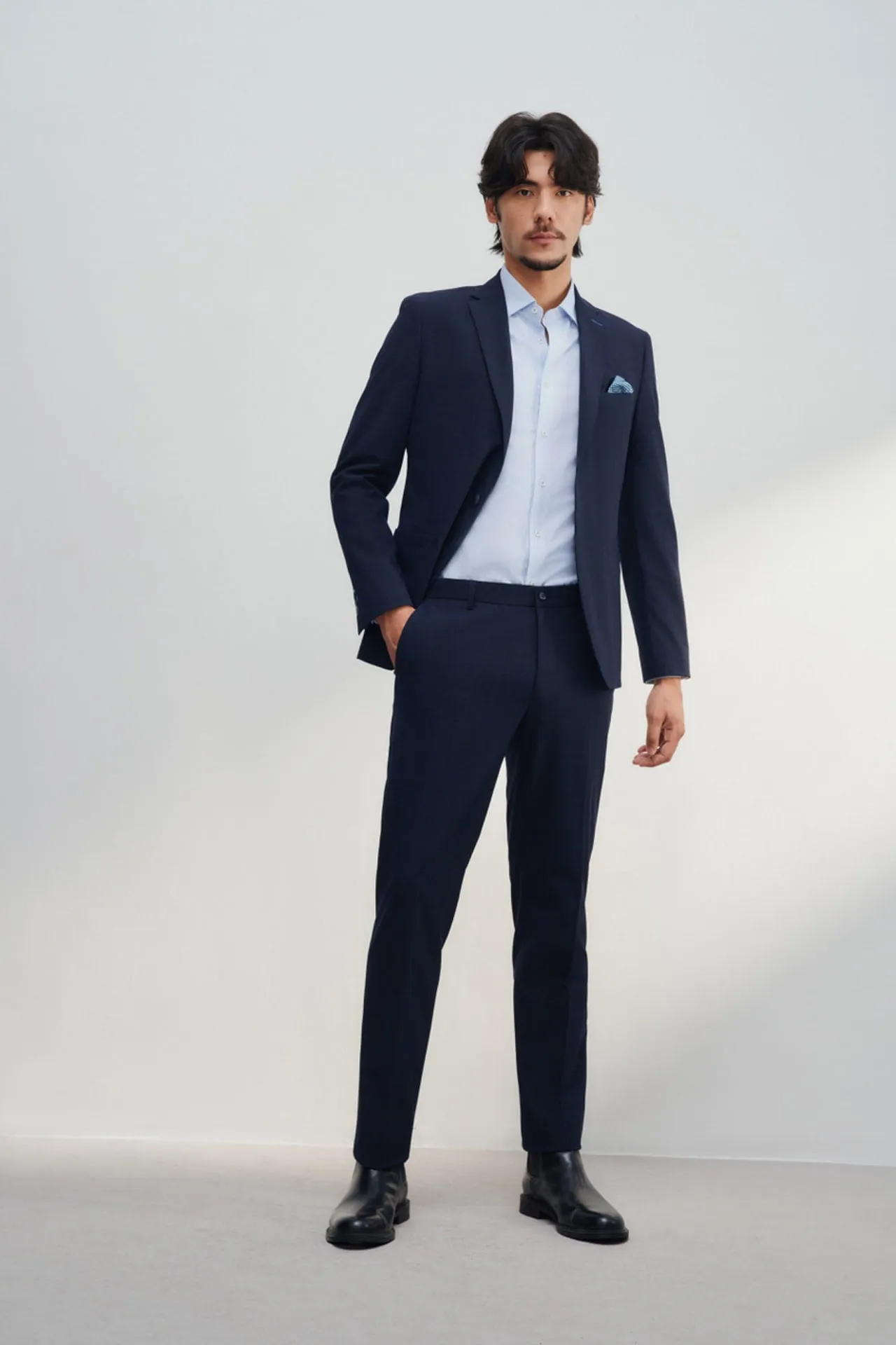 Anti-Bacterial Slim Fit Check Suit Blazer