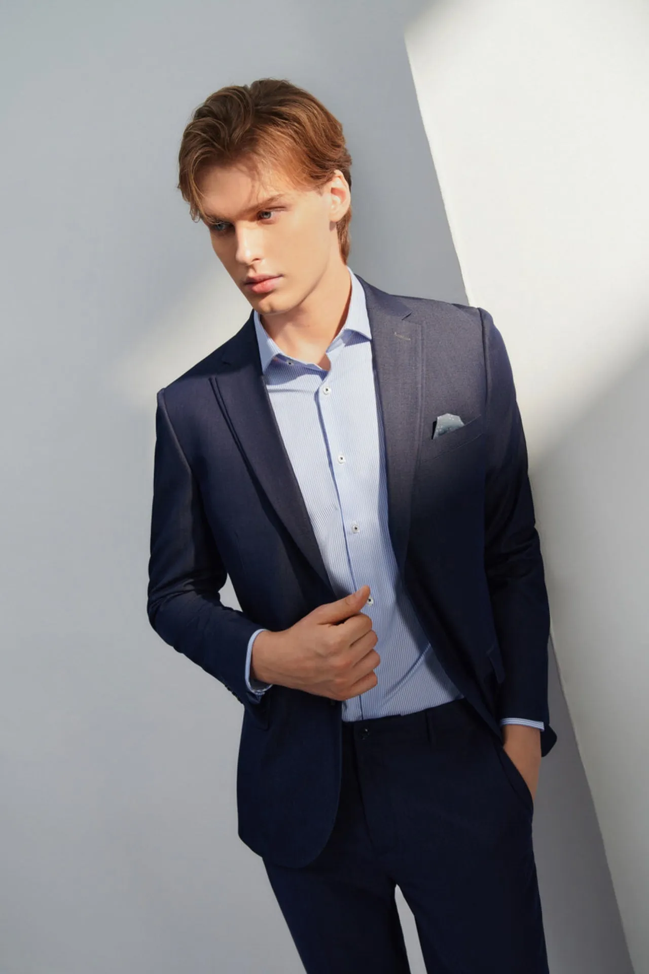 Anti-Bacterial Slim Fit Textured Suit Blazer