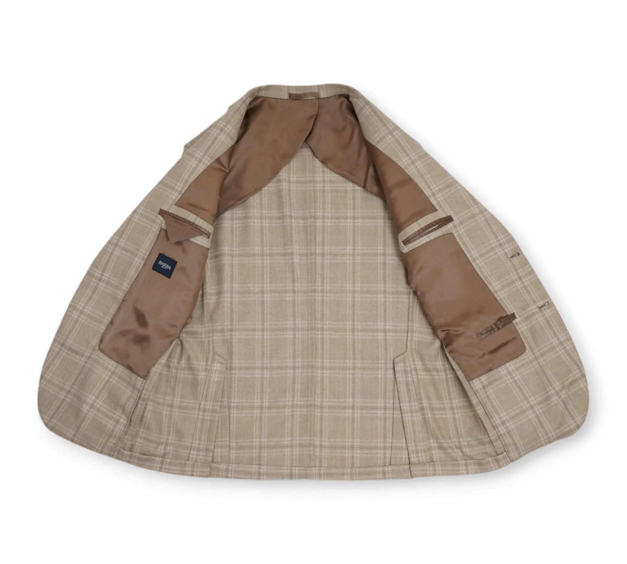 Barba Napoli - Beige Checked Wool/Cashmere Sports Jacket 52