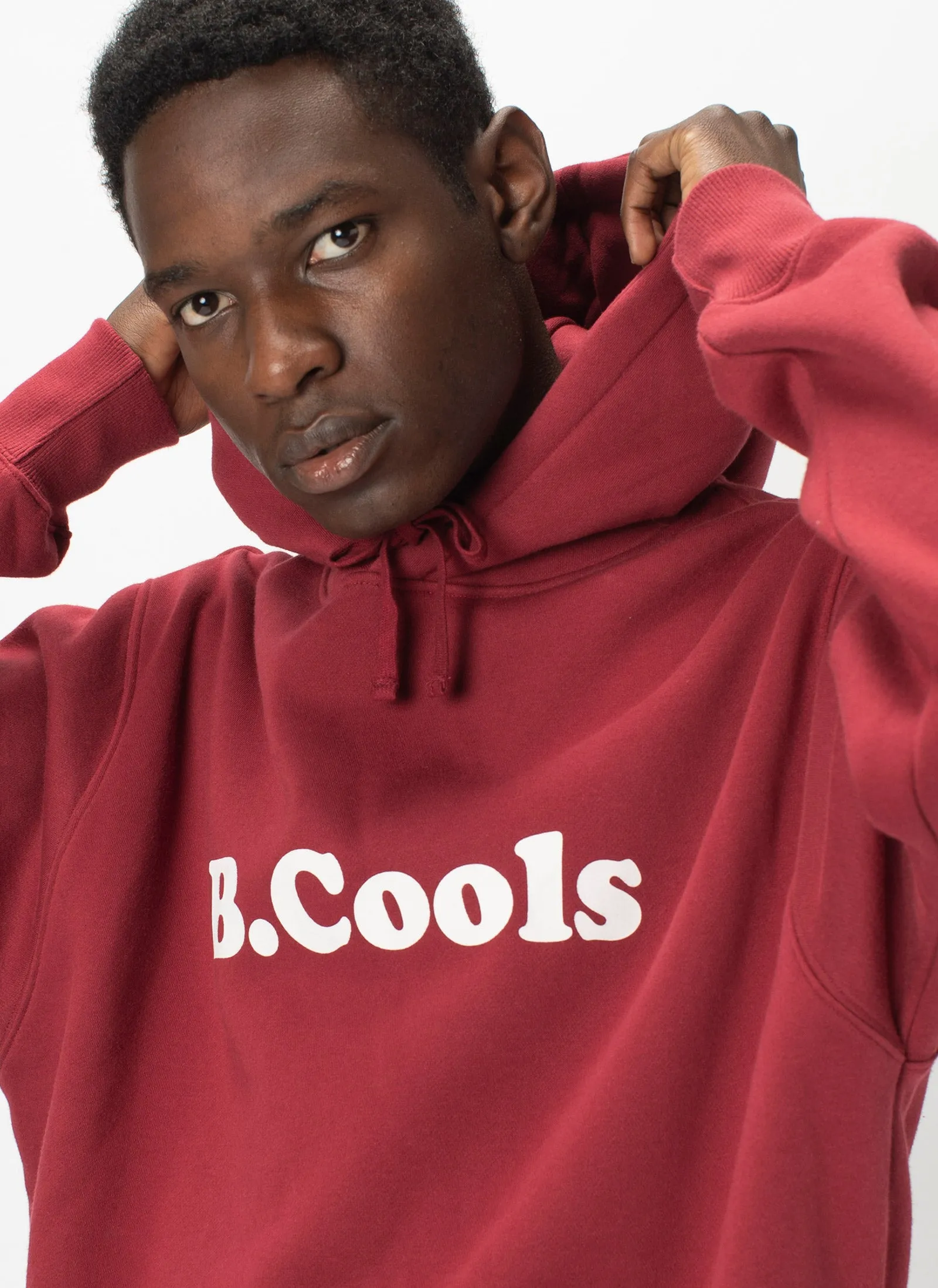 B.Cools Retro Hood Sweatshirt Dull Red