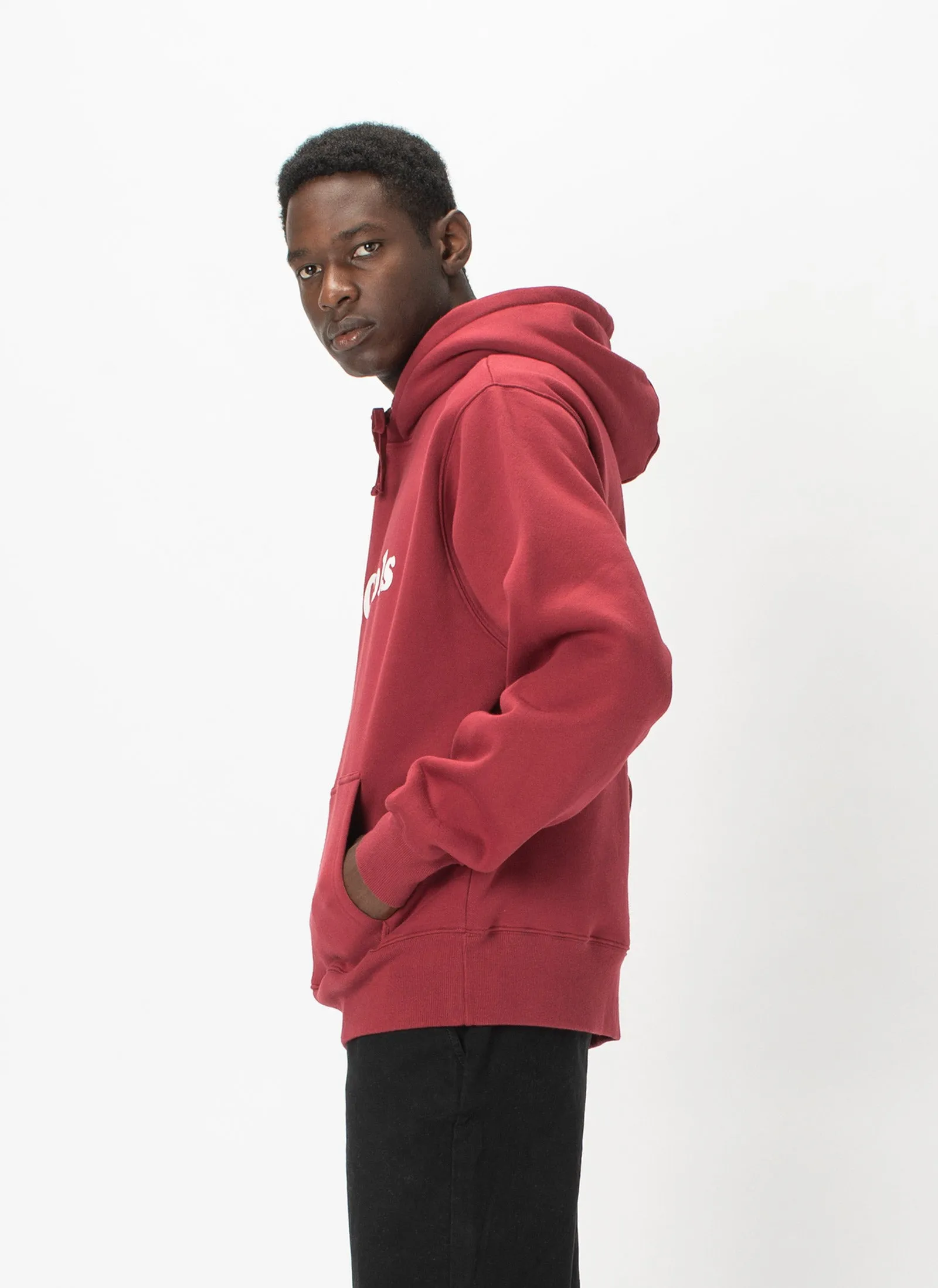 B.Cools Retro Hood Sweatshirt Dull Red