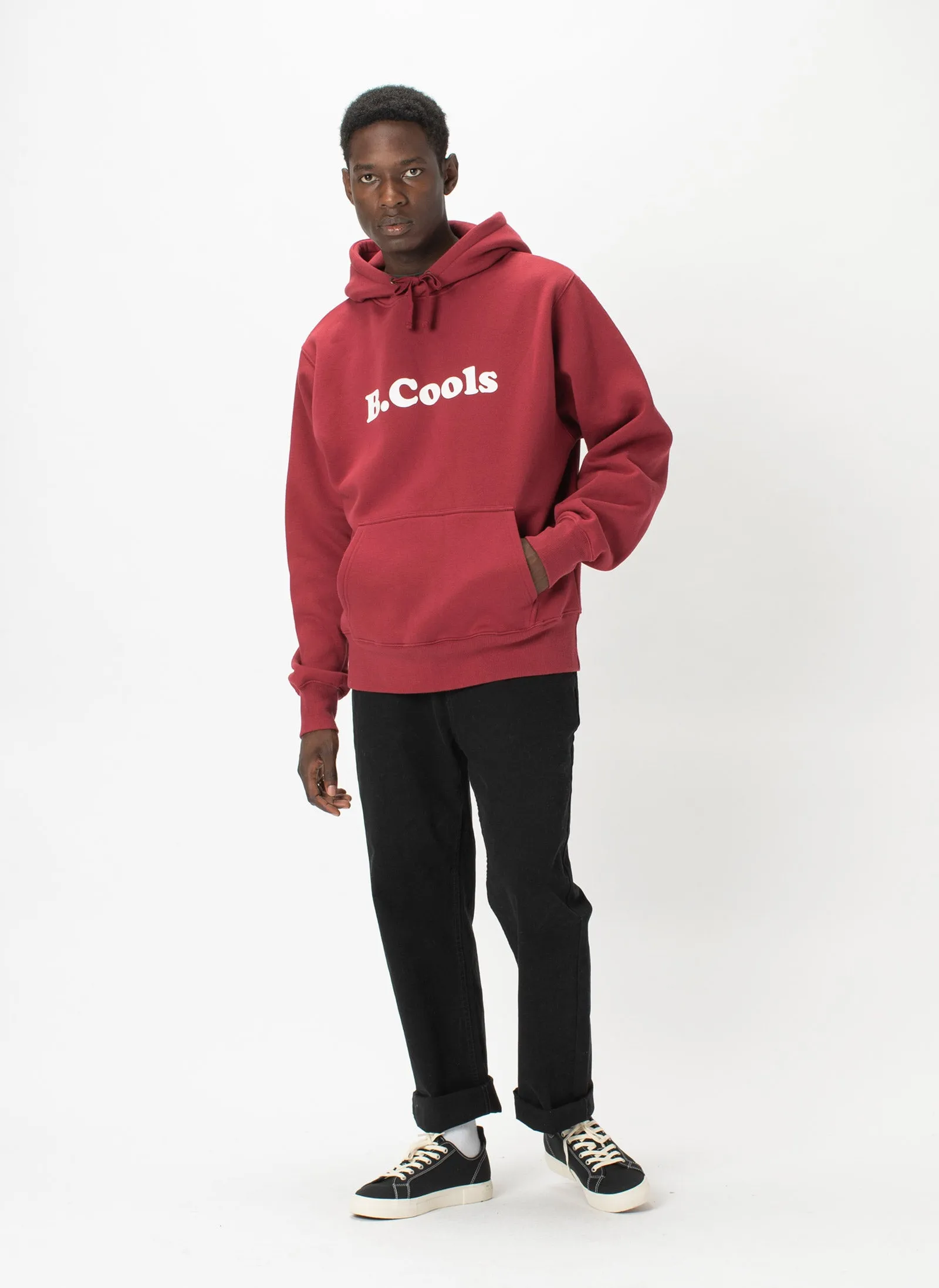 B.Cools Retro Hood Sweatshirt Dull Red