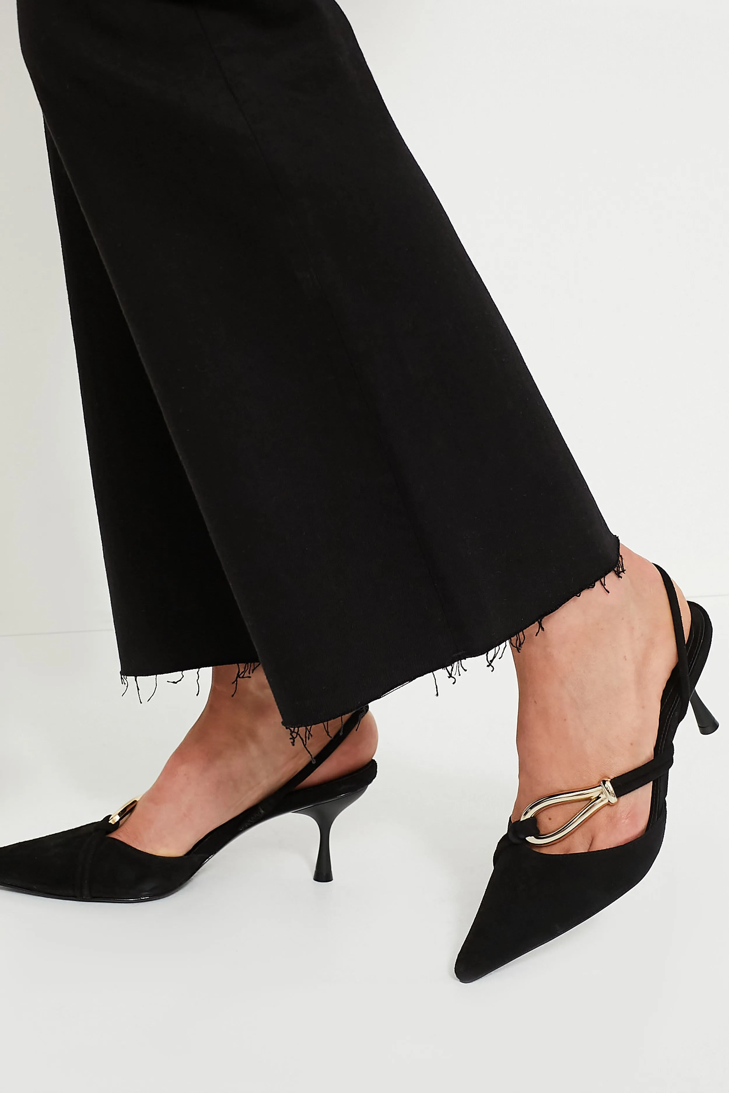 Black Love Knot Slingback Heels