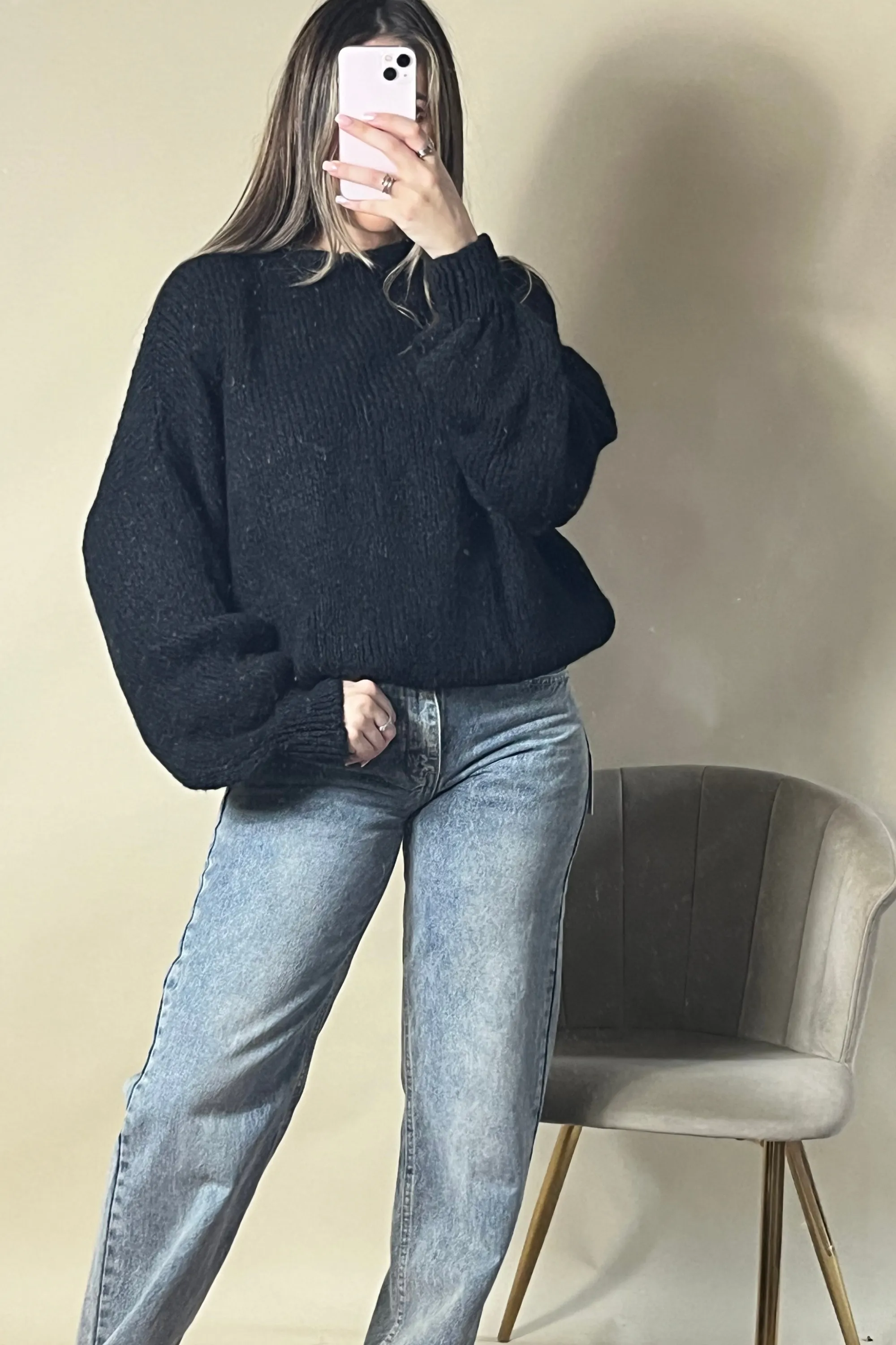 Black oversized jumper