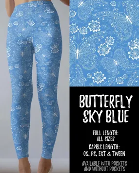 Blue butterfly leggings (jai)-