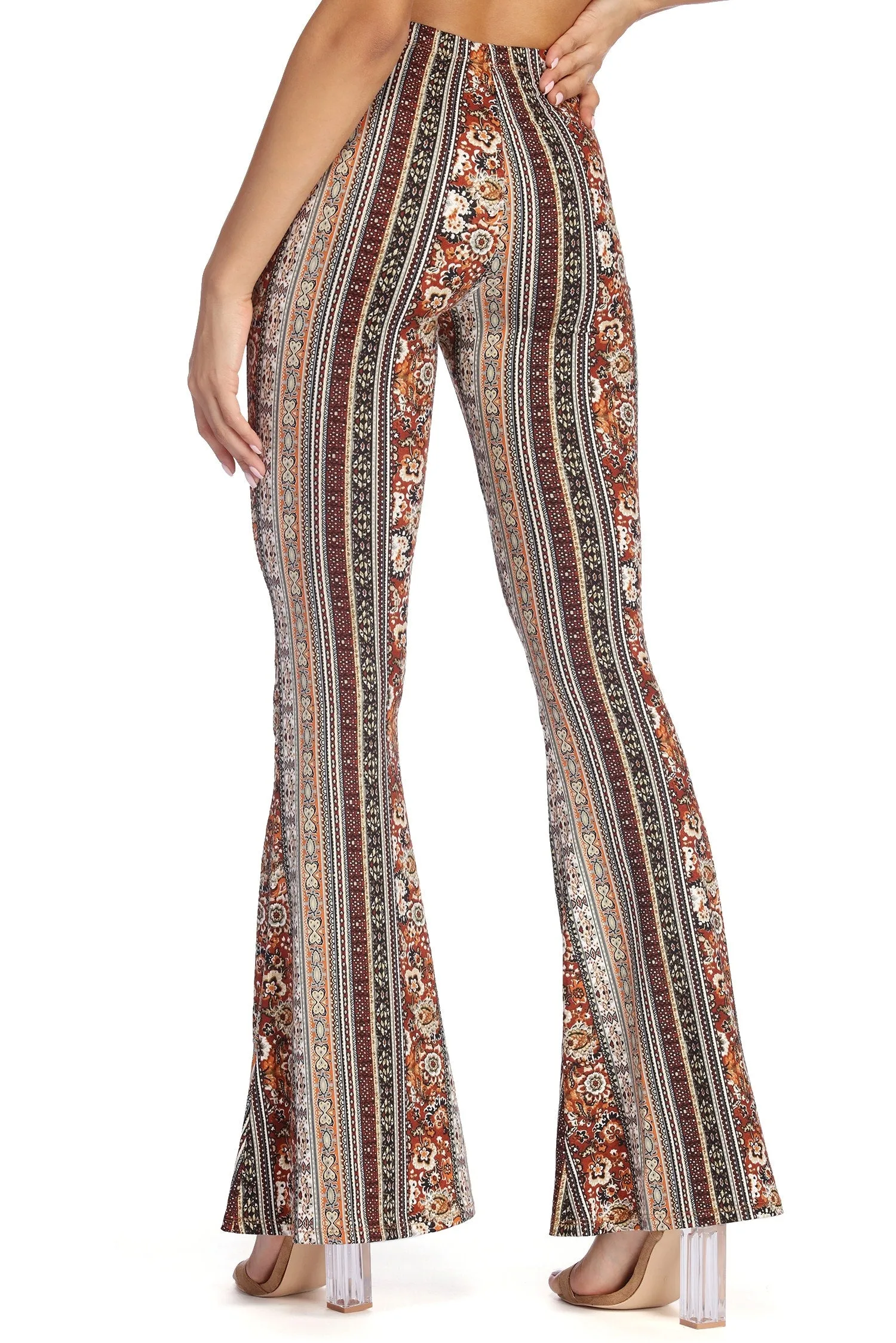 Boho Striped Flared Pants