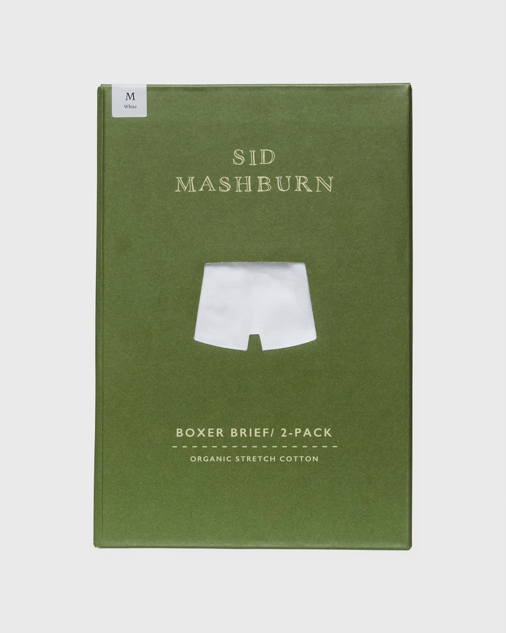 Boxer Brief (Pack of 2) in White Organic Stretch Cotton