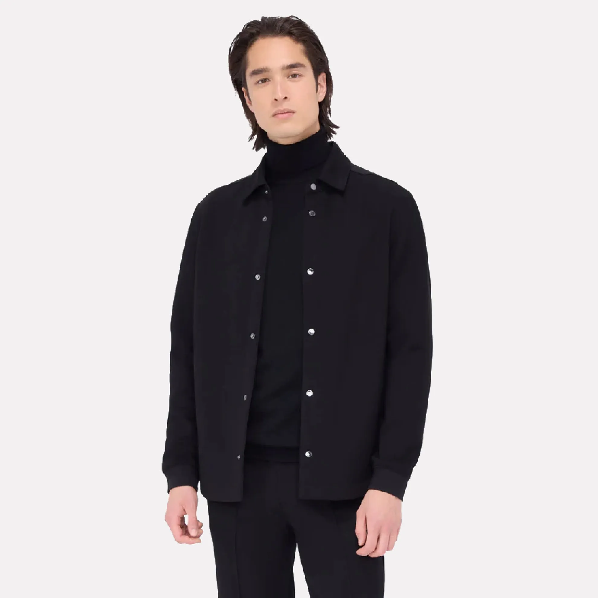 Bugatchi Knit Shirt Jacket / Black