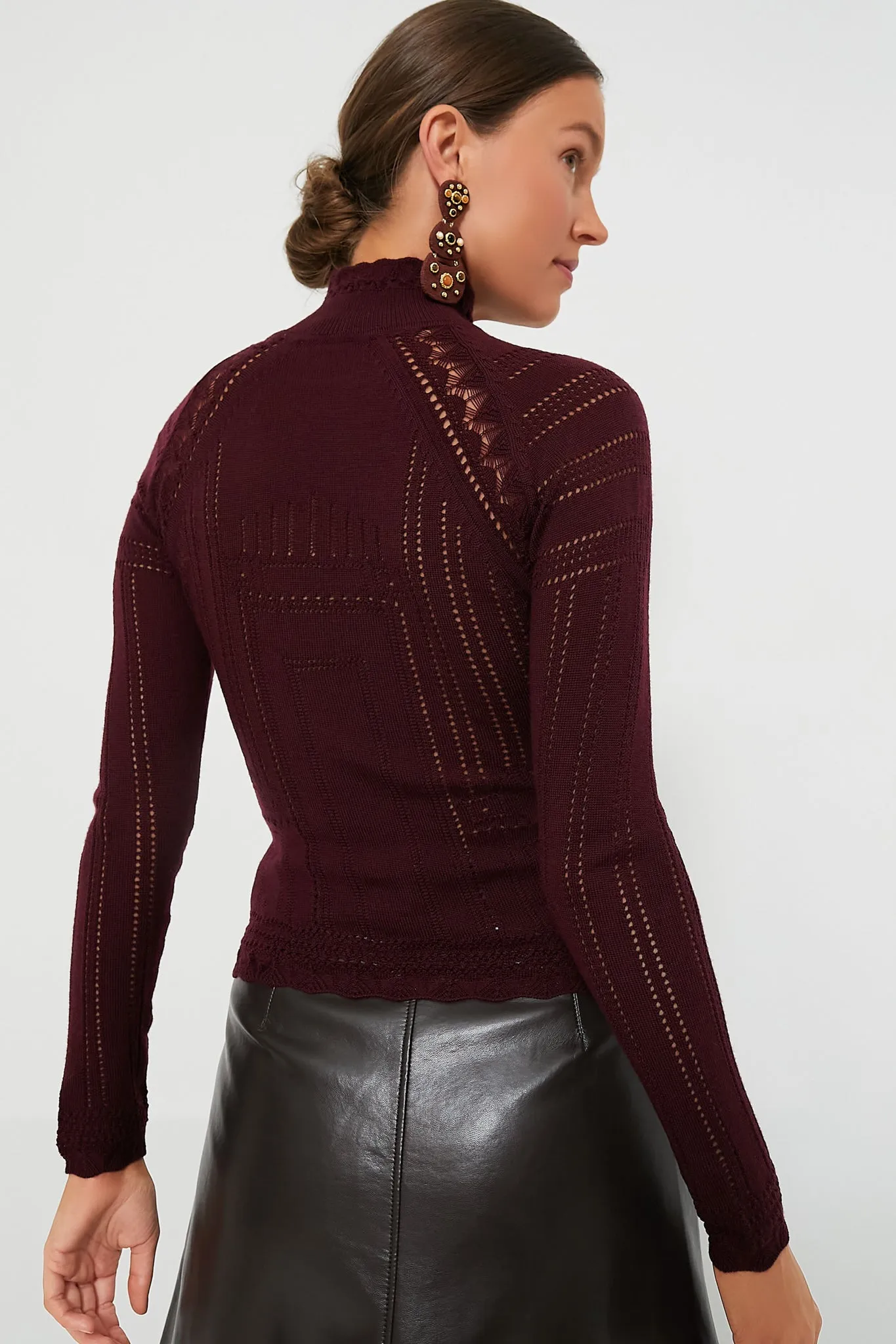 Burgundy Paxton Knit Turtleneck