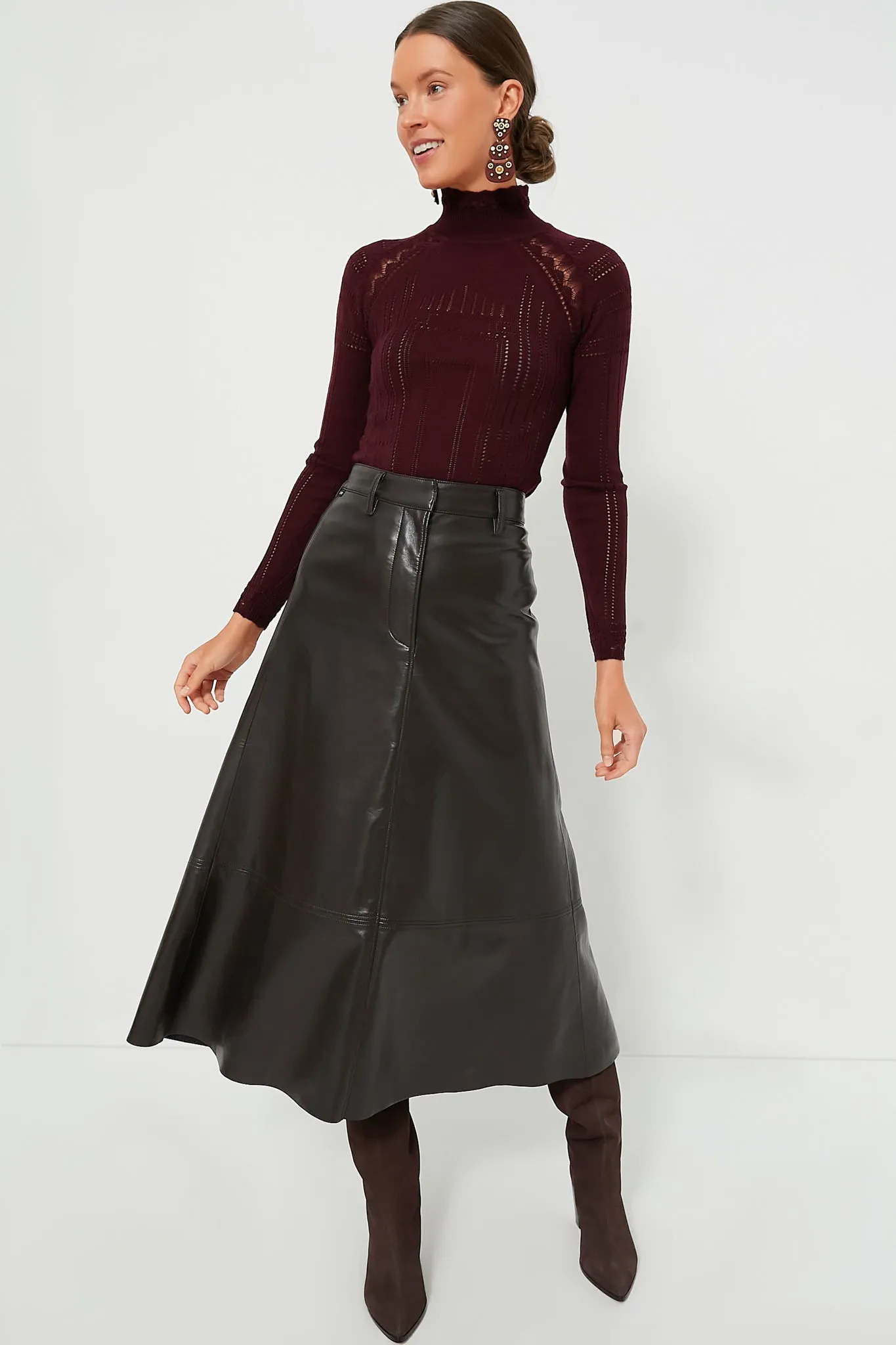 Burgundy Paxton Knit Turtleneck