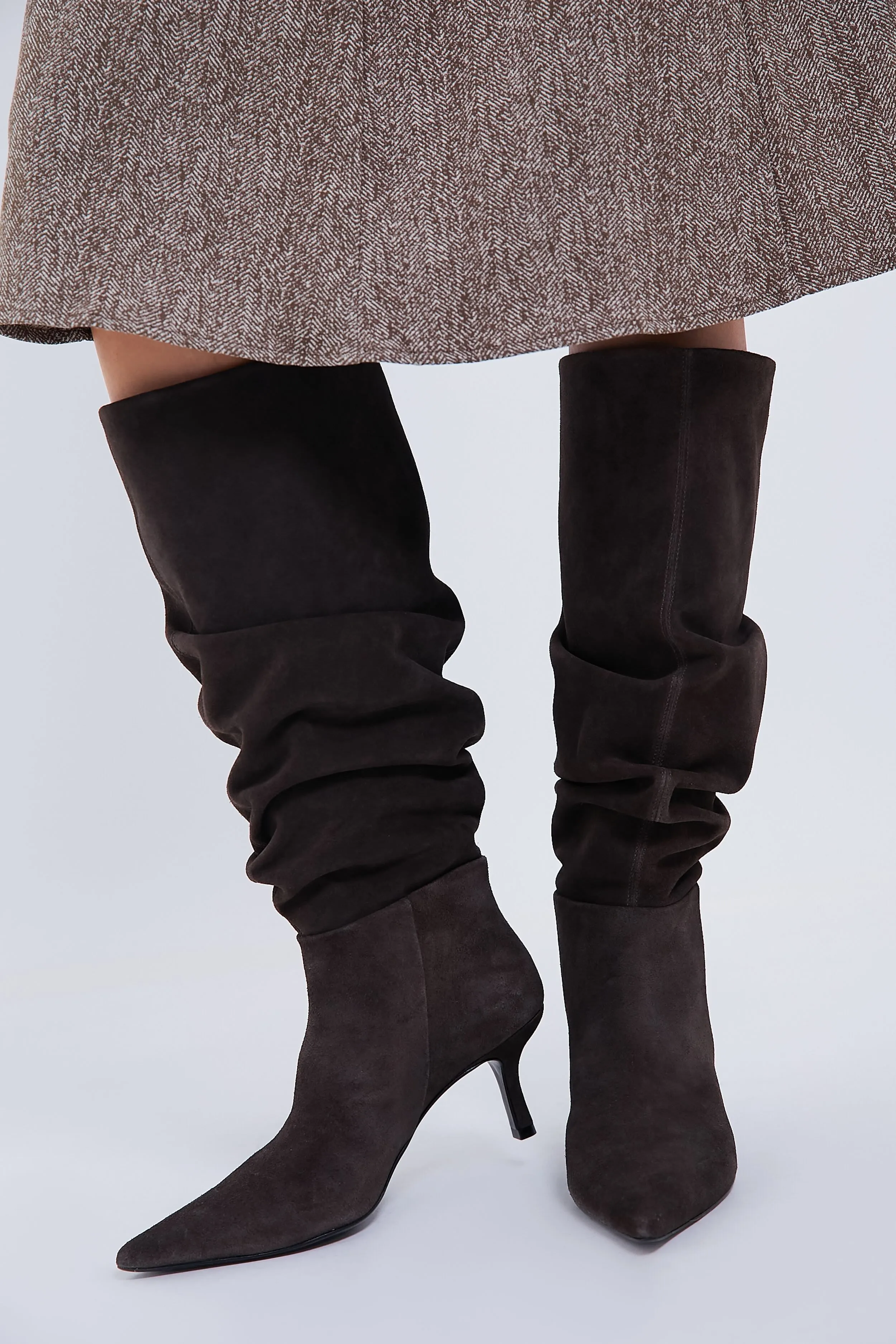 Cacao Jordi Suede Slouch Boots