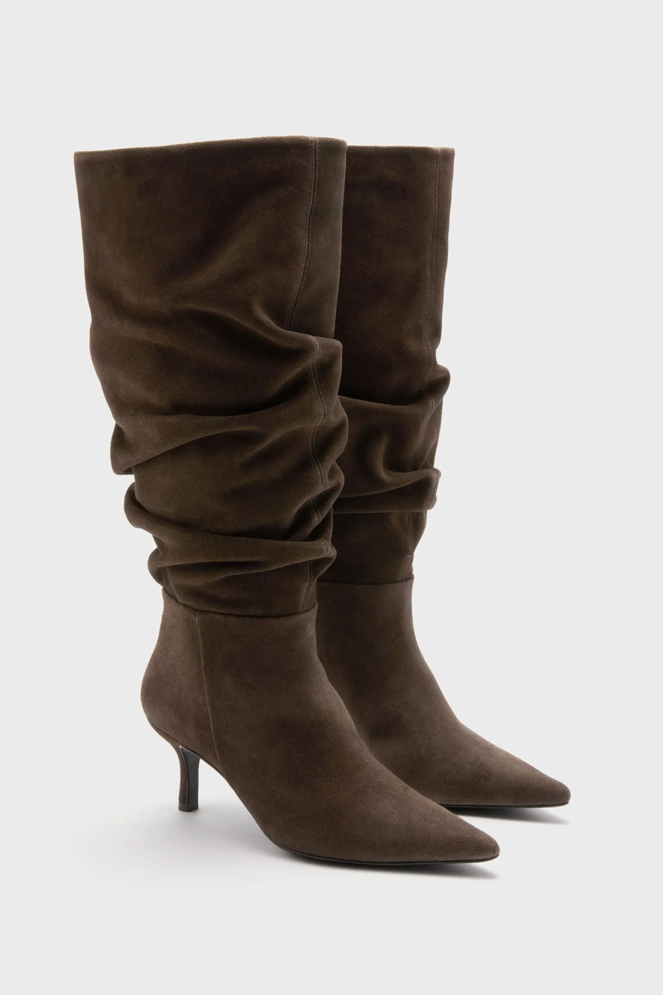 Cacao Jordi Suede Slouch Boots