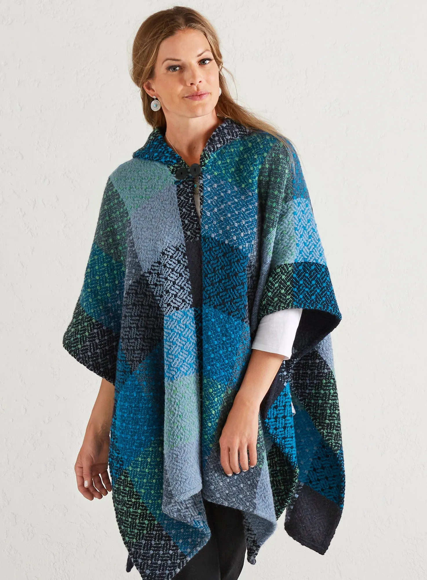 Celtic Sea Woolen Poncho