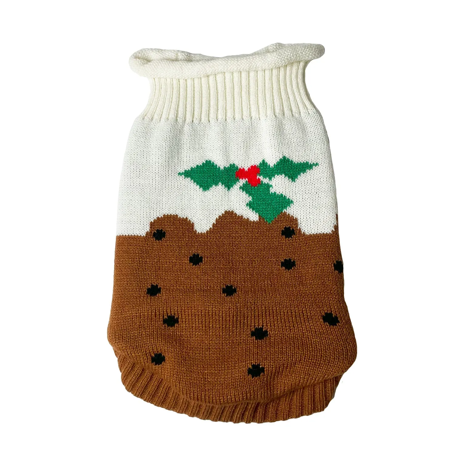 Christmas Pudding Sweater | Festive Dog Jumper by Happy Pet