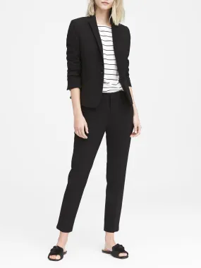 Classic-Fit Italian Wool-Blend Blazer in Black