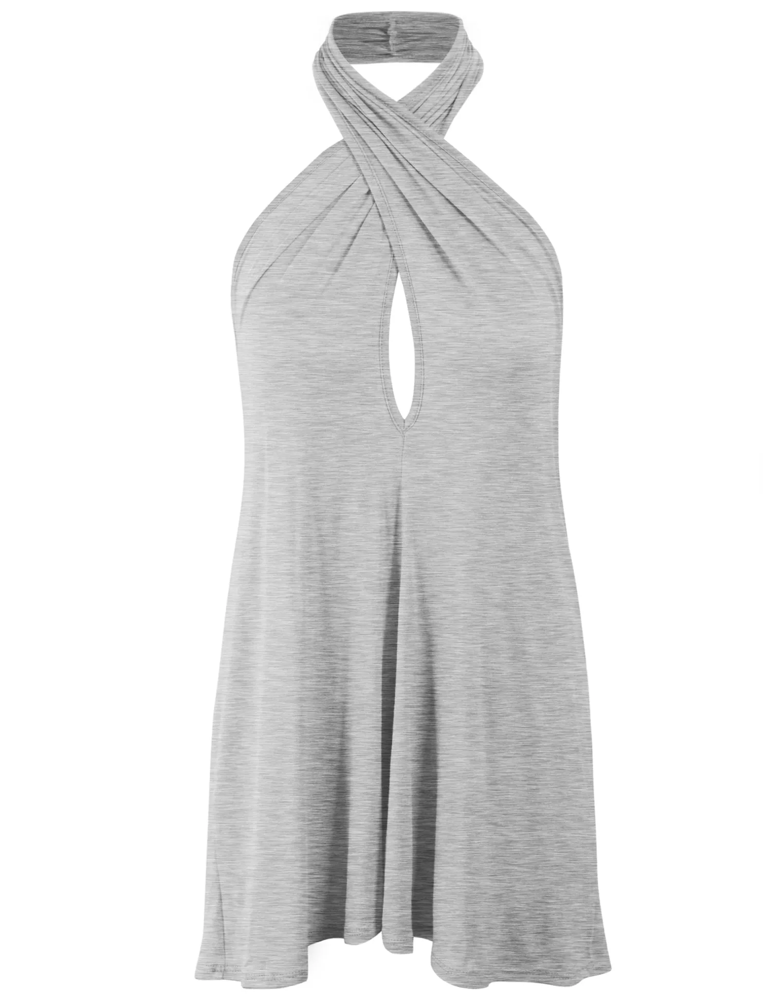 [Clearance] Womens Sleeveless Tunic Tank Top with Key Holes