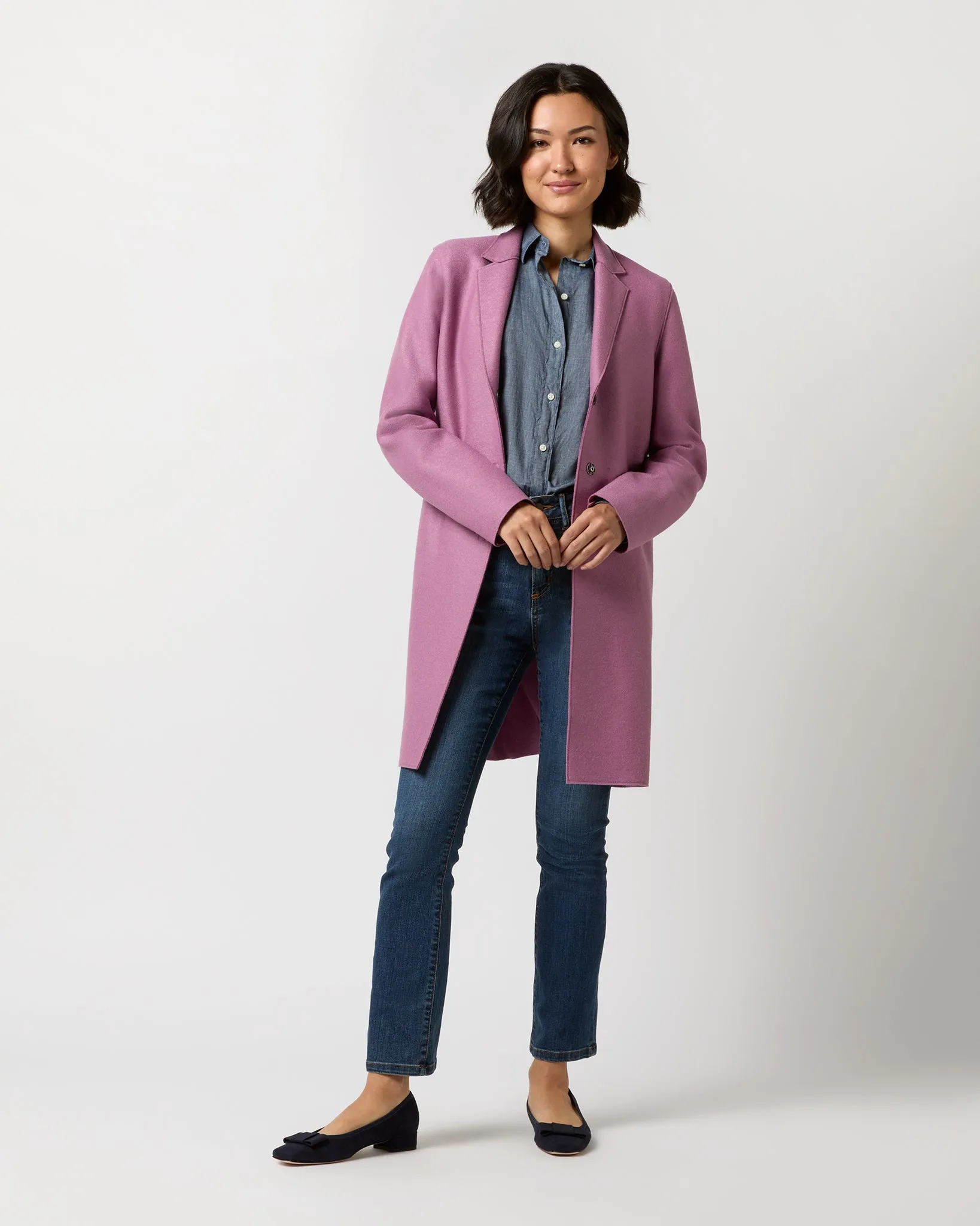 Cocoon Coat in Mulberry