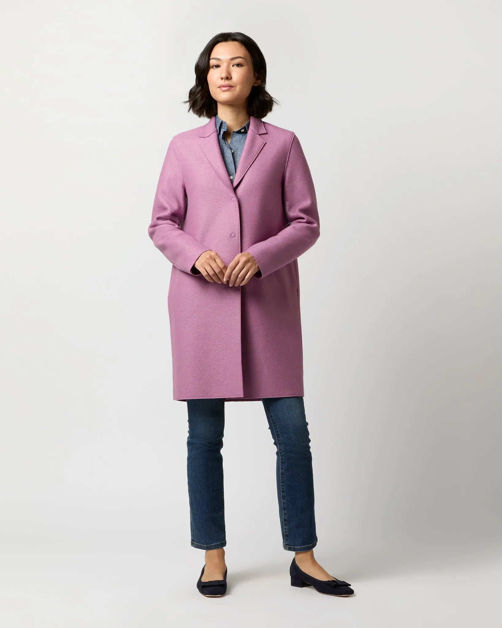 Cocoon Coat in Mulberry