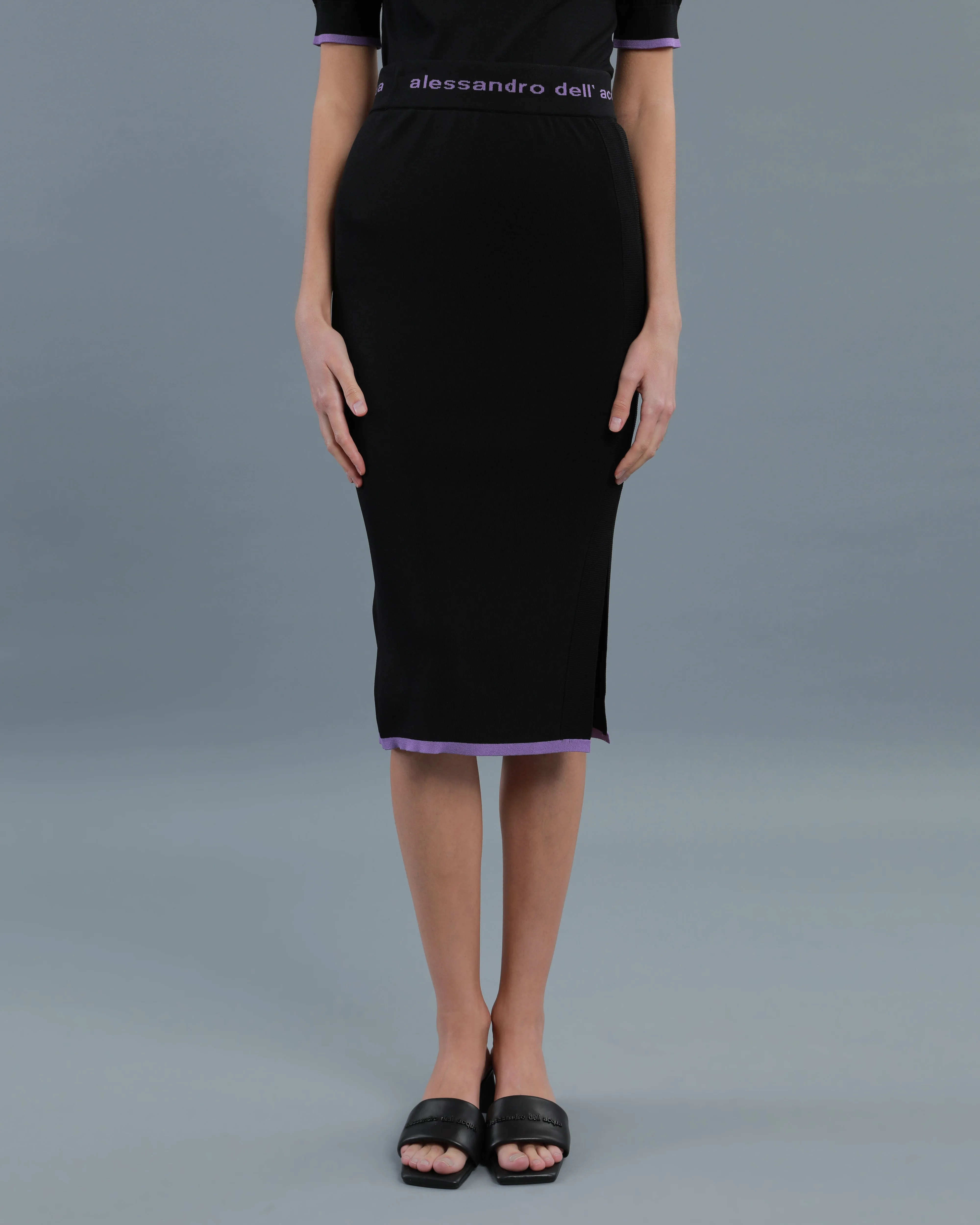 Contrast Pencil Skirt