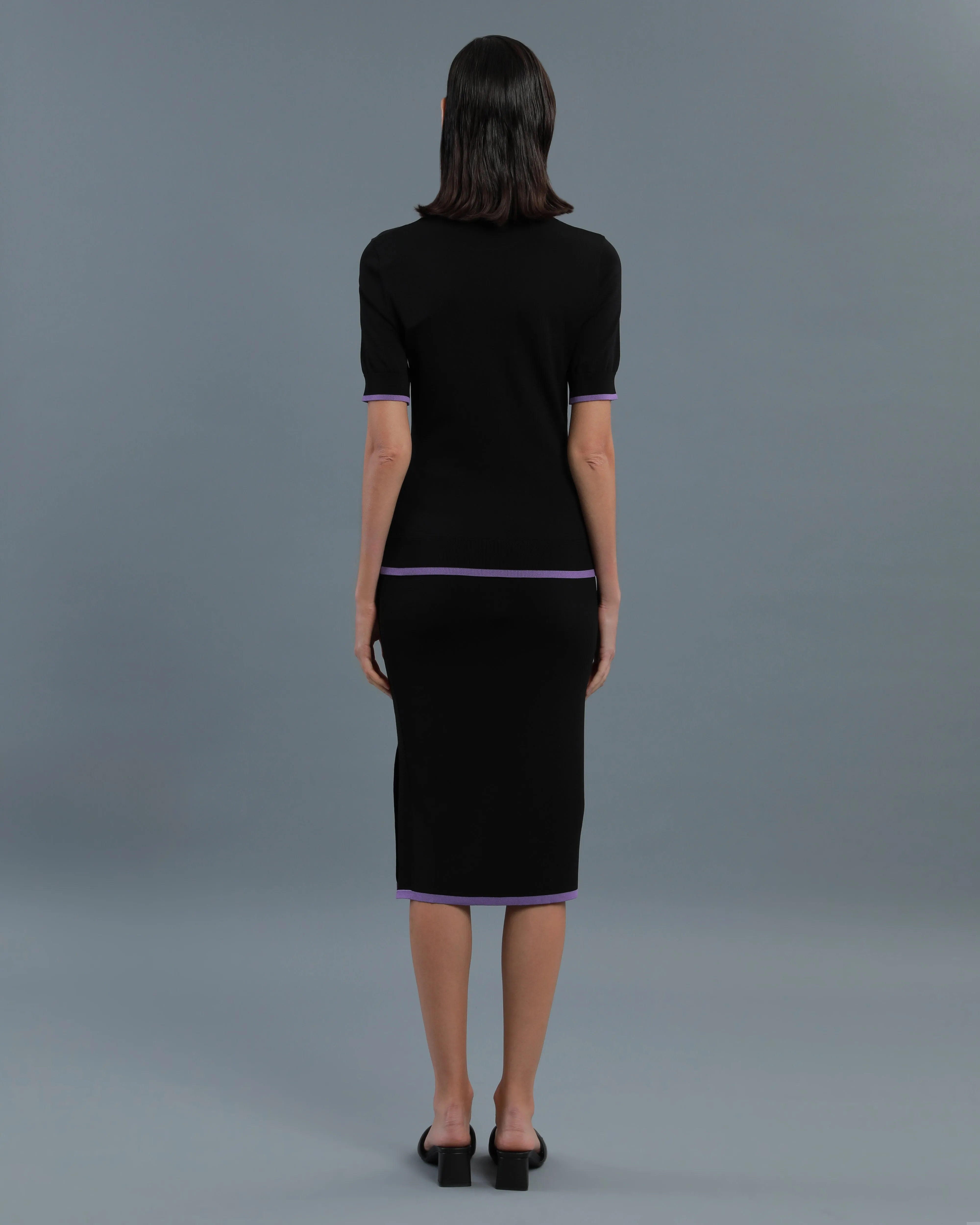 Contrast Pencil Skirt