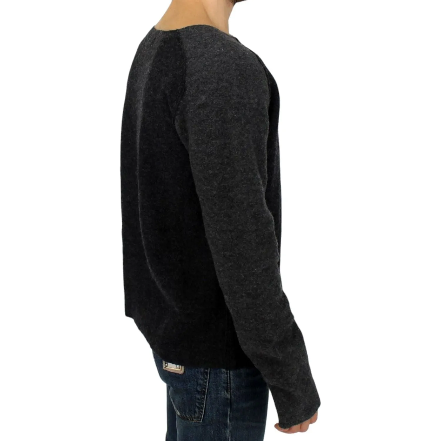 Costume National Chic Gray Wool Crewneck Sweater