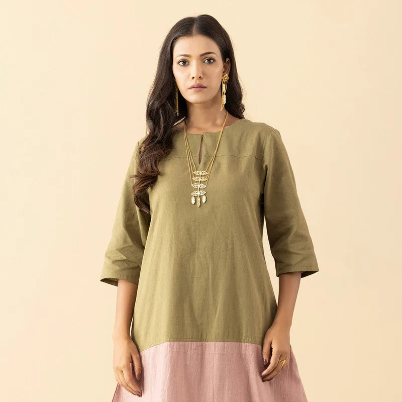 Cotton A-line Kurti Dress For Women | Multicolour