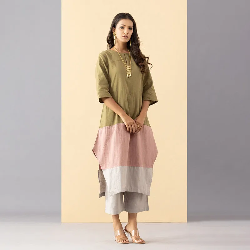 Cotton A-line Kurti Dress For Women | Multicolour