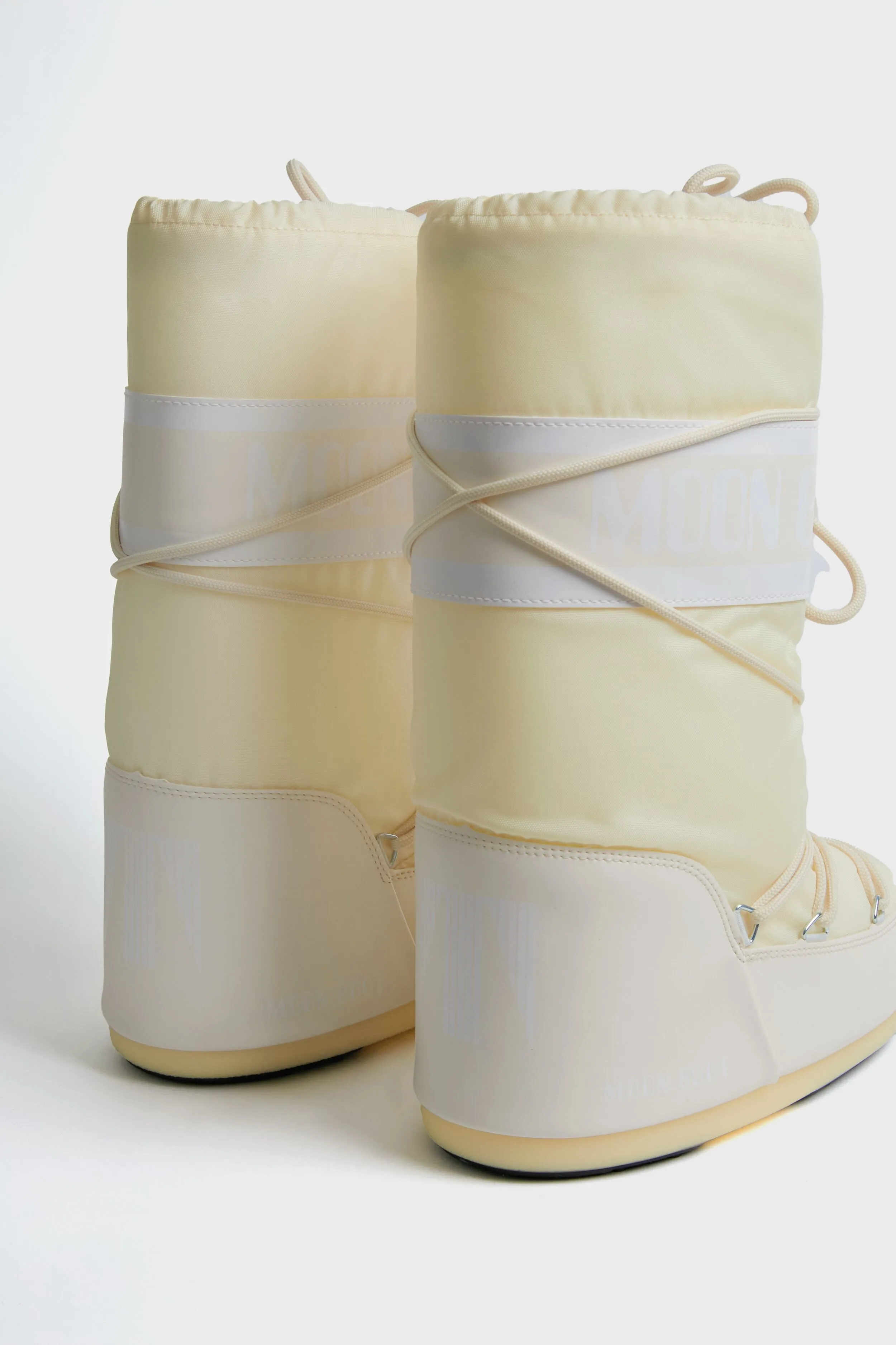 Cream Icon Nylon Boots