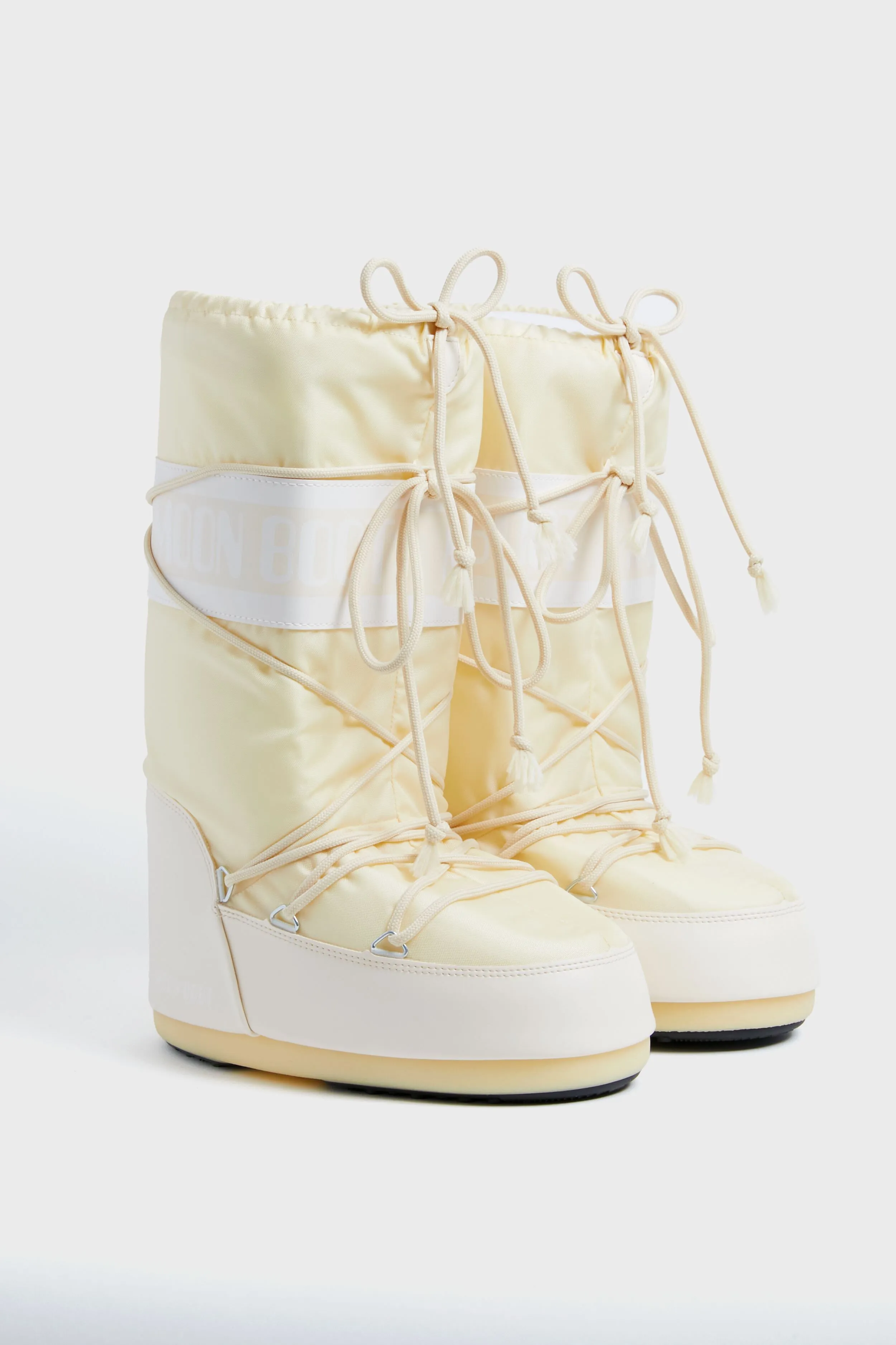 Cream Icon Nylon Boots